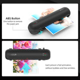 Desktop Laminator Machine Set A4 Size Hot and Cold Lamination 2 Roller System 9 inches Max Width w/ Paper Cutter Trimmer Rounder