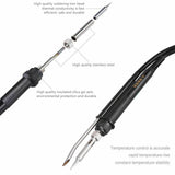 40W 3 in1 Soldering Iron Rework Station SMD Hot Air Gun Solder Welder 5 Nozzle 968D+ PID Program