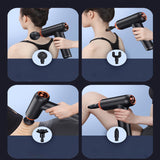 Massage Gun Smart Hit Fascia Gun Electric Neck Massager Tool for Body Massage Relaxation Fitness Muscle Pain Relief
