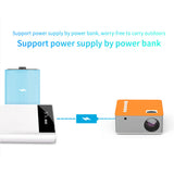 Xnyocn 2020 New HD Mini Projector 16.7M Audio Portable Projector Home Media Player Video Home Cinema 3D Movie Game Proyector