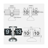 Flip Digital Clock Small Scale Table Clock Retro Flip Clock Stainless Steel Flip Internal Gear Operated Quartz Clock Home Decor