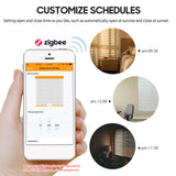 Solar Powered Zigbee Smart Blinds Drive Motor Tuya Motorized Chain Roller 2.4GHz APP&amp;Voice Control 433MHz Remote Control