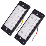 2PCS Electric Guitar Humbucker Pickups Bridge Neck Set with Black Frame for 4 String Electric Bass Pickups