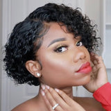 Wig Ladies Short Curly Hair Wig Black Partial Full Top Mechanism Chemical Fiber Headgear