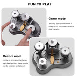 electronic Mini Finger Drum Finger Touching Drum with Sounds and Lights Percussion Musical Instrument for Boys Girls