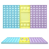 Big Fidget Game Rainbow Chess Board Push Bubble Pop Fidget Sensory Toys Relieve Stress Family Interaction Party Games Toy Gifts