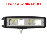 48W LED Headlight Work Bar LED Bar Fog Light 12-30V For Motorcycle Truck Boat Tractor Trailer Off road Working Light LED