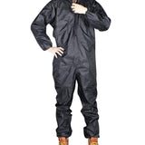 2PCS Motorcycle Raincoat /Conjoined Raincoat/Overalls Men And Women Fission Rain Suit Rain Coat XL, Black &amp; Armygreen