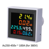 100A  AC 50~300V AC 250-450V Digital Voltage Current Power Electricity Display Frequency Meter 45.0Hz-65.0Hz