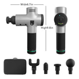 Muscle Massage Gun Sport Therapy Massager Body Relaxation Pain Relief Slimming Shaping Massager 4 Heads With Bag