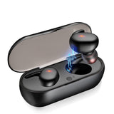 BT 5.0 Wireless Headphones White Mini Earbuds Sweatproof Sport Headset In-ear Earphone Charging Case Touch Control