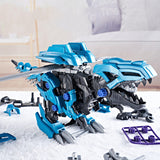 Electric Dinosaur Toy Simulation Tyrannosaurus Rex Model Building Blocks Assembling DIY 3D Dino Jigsaw Puzzle Toy Kids Xmas Gift