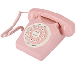 Vintage Telephone Desktop Retro Antique Telephone Old Fashioned Landline Wired Phone for Home Office Phone Black/Pink/Green