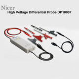 DP10007 Oscilloscope High Voltage Differential Probe 700V 100MHz Probe Clip Kit 3.5ns Rise Time 10X/100X Attenuation Rate