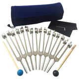 Tuning Fork, 7 Chakras+1 Soul Purpose Weighted Tuning Forks,Aluminum Alloy Instrument 126.22-141.27 Hz Etc