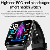 Smart Watch E500 Blood Glucose ECG High End Health Monitoring Blood Pressure Body Temperature Smartwatch Men Fitness Tracker