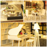 CUTEBEE DIY Dollhouse Wooden Doll Houses Miniature Doll House Furniture Kit Casa Music Led Toys for Children Birthday Gift M21