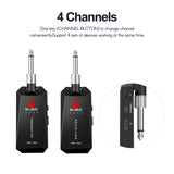 M-VAVE Guitar Wireless System Audio Transmitter Receiver with 5.8G ISM Band &amp; 6.35mm Jack for Electric Bass Guitars Amplifier