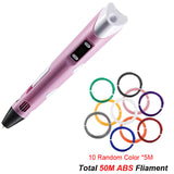 DIY 3D Pen 3D Printing Pen Printer Pen Graffiti 3D Drawing Pen Stift PLA Filament For Kids Child Educational Toys Birthday Gifts