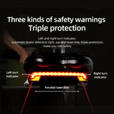 MEILAN X5 Bike Brake Light Flash Tail Light Rear Turn Bicycle Wireless Remote Control Turning Cycling Laser Safety Line Lights