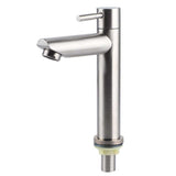 G1/2 Stainless Steel Bathroom Faucet Brushed Water Faucet Wash Basin Single Cold Water Tap Bathroom Accessories sink faucets