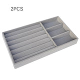 2/5pcs Makeup Jewelry Organizer Storage Box Tray Portable Velvet Jewelry for  Earring Holder Ring Earrings  Women Rings Trays