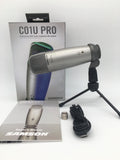 Samson C01u Pro Usb Studio Hypercardiod Microphone Real-time Monitoring Large Diaphragm Condenser Microphone Plug Play Stand