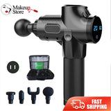 Massage Gun Deep Muscle Massager 30 Speeds LCD Touch Display Body Neck Massage Relaxation Slimming Shaping Pain Relief(US)
