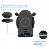 360 Degree Rotation Charging Mount Bracket  Clamping Fast Wireless Car Charger For iphone Android Air Vent Phone Holder
