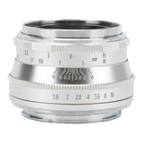 35mm F1.6 Manual Prime Lens 42° Viewing Angle 35mm F1.6 APS‑C Lens for A3000 A6500 A6300 for Shooting Portraits