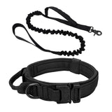 Military Tactical Dog Collar Nylon Elastic dog leash Lead For Medium Large Dogs German Shepherd Bulldog training Dog Accessories