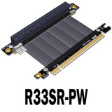 R33SR-PW PCIE X16 to PCIE X16 Extension Cable 270°Inverted Riser Cable 128G/Bps for RTX3060 ETH BTC Miner