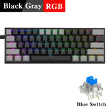 61 Keys Hot-swap 60% Mini Mechanical Gaming Keyboard Red Blue Mx Switch RGB Backlight USB Wired LED Optical Switches Portable