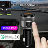 QC3.0 Fast Car Charger Bluetooth 5.0 FM transmitter Wireless Hands-free Kit Cars Modulator USB Flash Drive MP3 Player