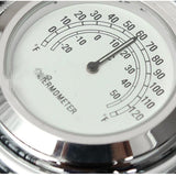 1Pc 26mm / 1" Universal Chrome Waterproof  7/8 Motorcycle Handlebar Mount Temp Thermometer For Harley