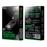 GS1 3 in 1 Type-C to 3.5mm Audio Cable Fast Charge Phone Game Sound Card Adapter Audio Jack Cable Adapter Switch Volume