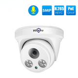 HC615-P-3.6 5MP 1920P POE IP Camera H.265 Audio Dome Camera ONVIF Motion Detections For PoE NVR App View