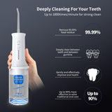 Portable Cordless Water Flosser with 230ml Tank Waterproof Rechargeable Oral Irrigator Electric Teeth Cleaner with 5 Jet Tips