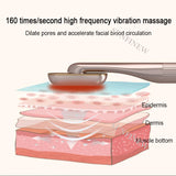 Upgraded Warming Light Therapeutic Eye Face Massager EMS Touch Induction Vibrating Relaxation Wand 360° Rotate Cosmetic Device
