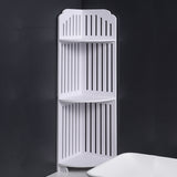 Floor-to-ceiling three-layer shelf for home toilets Floor-mounted storage rack for bathroom