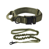 Military Tactical Dog Collar Nylon Elastic dog leash Lead For Medium Large Dogs German Shepherd Bulldog training Dog Accessories