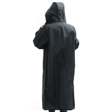 Adult Long Raincoat Men Women Impermeable Rainwear EVA Black Outdoor Hiking Travel Waterproof Hooded Rain Coat Poncho Thickened