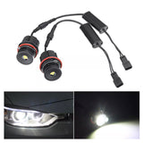 80W 1pair LED Angel Eyes Marker Lights LED Angel Eyes Halo Ring Marker Light Bulb Replacement for BMW X5 E39 E53 E60 E63