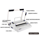 Multifunctional Comb Binding Machine ST800 Iron Ring Rubber ring dual-purpose binding machine manual Wire binding machine