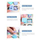 5-in-1 Wooden Number Puzzle Magnetic Logarithmic Board Shape Counting Game Montessori Toy for Kids Toddlers Preschool Education