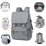 Diaper Bag Mommy Bag Multi-functional USB Backpack Portable Baby Seat Fold Diaper Changing Pad Stroller Bag Baby Activity Gear