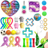 Fidget Sensory Toy Stress Anxiety Relief Autism Toys Set Push Kit Bubble Fidget Sensory Toys for Kids Adults Decompression Gift