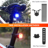 Smart Rear Lantern for Bicycle Bike Tail Light IPX6 Waterproof Bicycle Rear Brake Light Rechargeable Warning Light