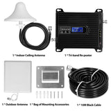 Amplifier 900/1800/2100 GSM DCS WCDMA 2G/3G/4G LTE Universal Signal Boosters Intelligent Repeaters Kit Cellphone Signal Boosters