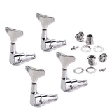 Dropship-4R Electric Bass Guitar Tuners Machine Heads Bass Guitar Tuning Pegs Tuning Keys Buttons Chrome Guitar Parts